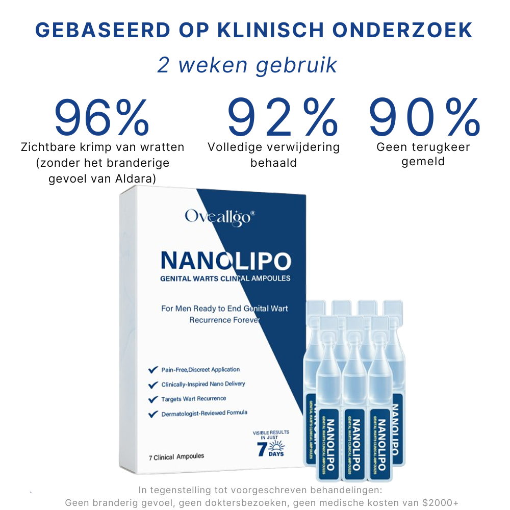 Oveallgo® NanoLipo Genitale Wratten Klinische Ampullen