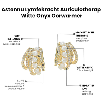 Lymfekracht Auriculotherapie Witte Onyx Oormanchet