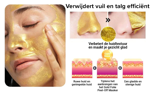 afpelmasker van goudfolie