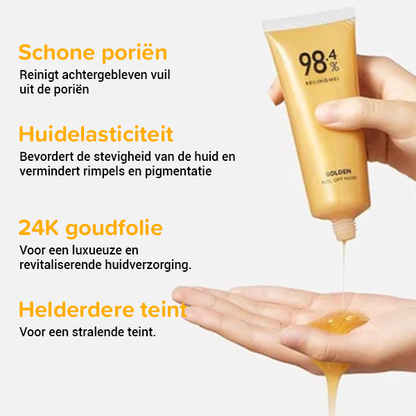 afpelmasker van goudfolie