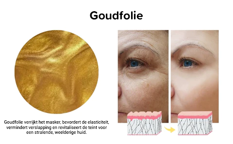 afpelmasker van goudfolie