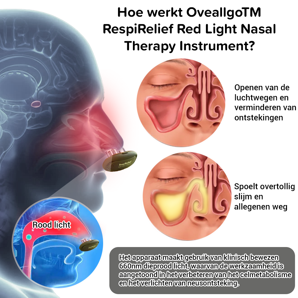 RespiRelief rood licht neustherapie-instrument